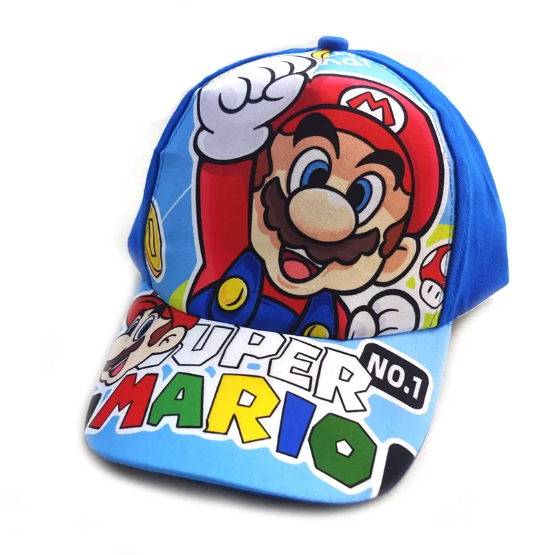 Super Mario Baseball Caps Cartoon Printing Kids Peaked Cap Boys Girls Hip Hop Sunhats Outdoor Child Hat 2-8y