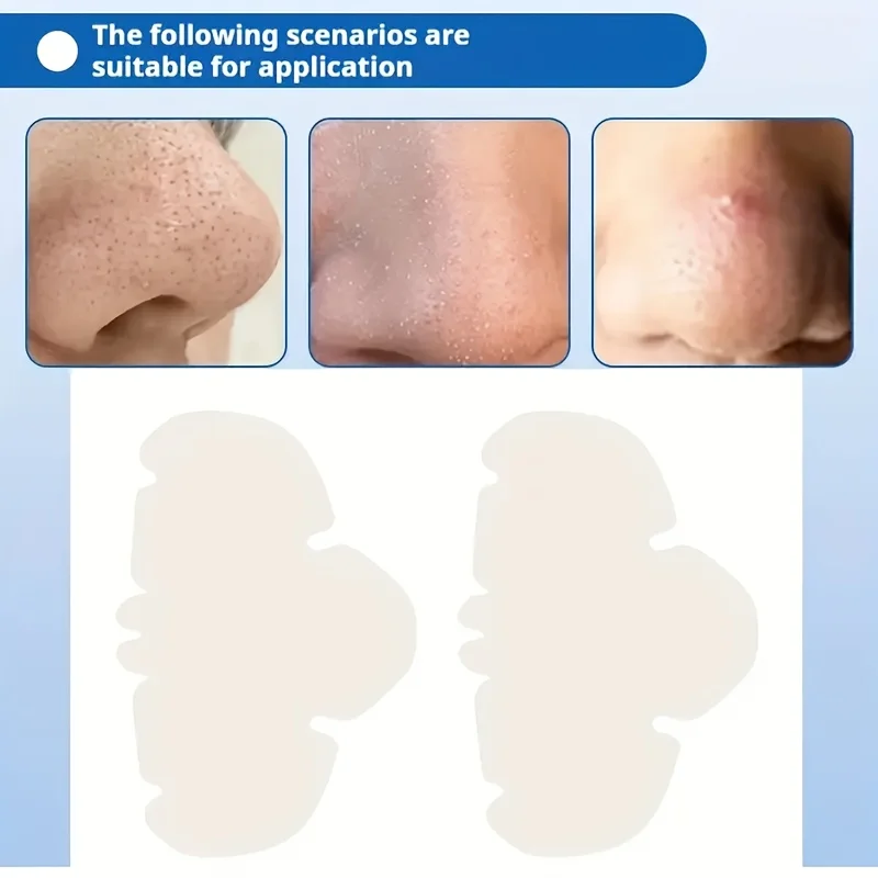 Large Pimple Patches for Face, Hydrocolloid Acne Patches, Variety Shapes Zit Covers, Moon, Strip, Square, Rectangle, Nose Strip image 4