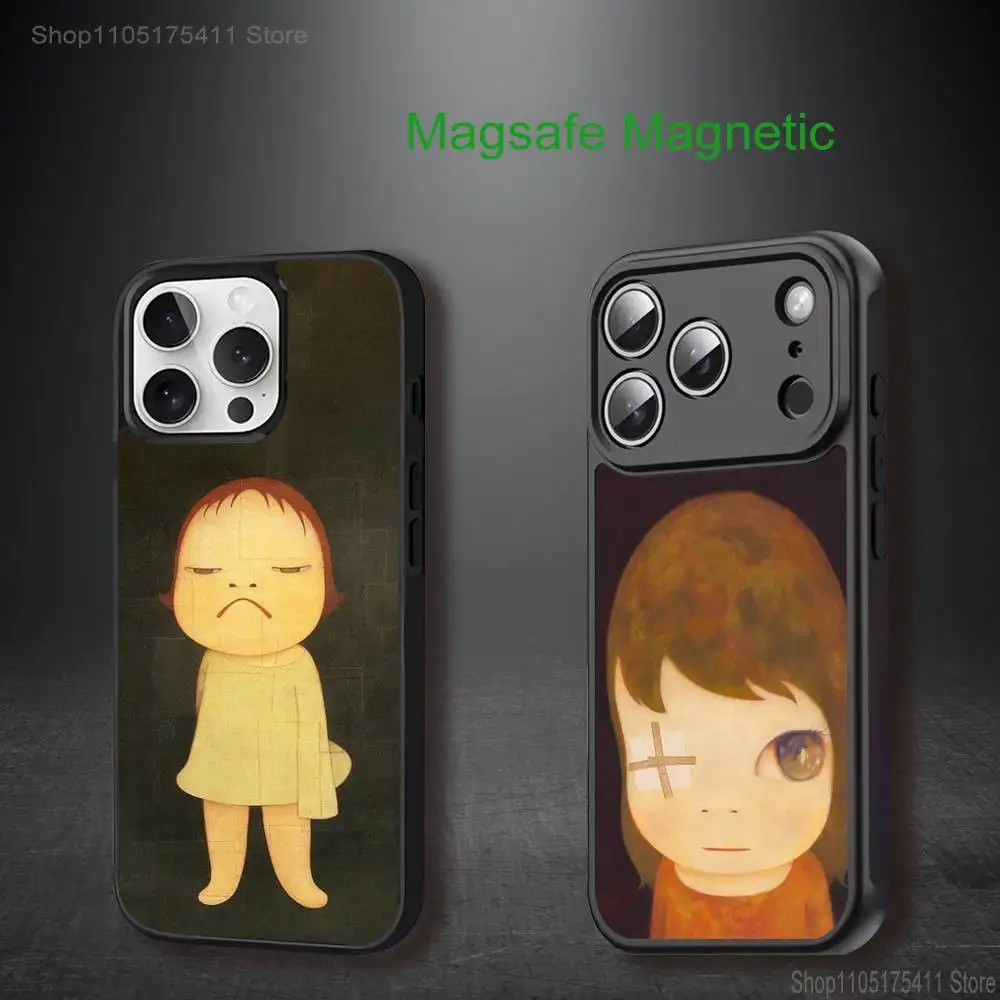 

Cute Y-Yoshitomo NaraS Phone Case For iPhone 17,16,15,14,13,12,11,Pro,Max,Plus,Mini,SE4,E Magnetic Magsafe Wireless Charging