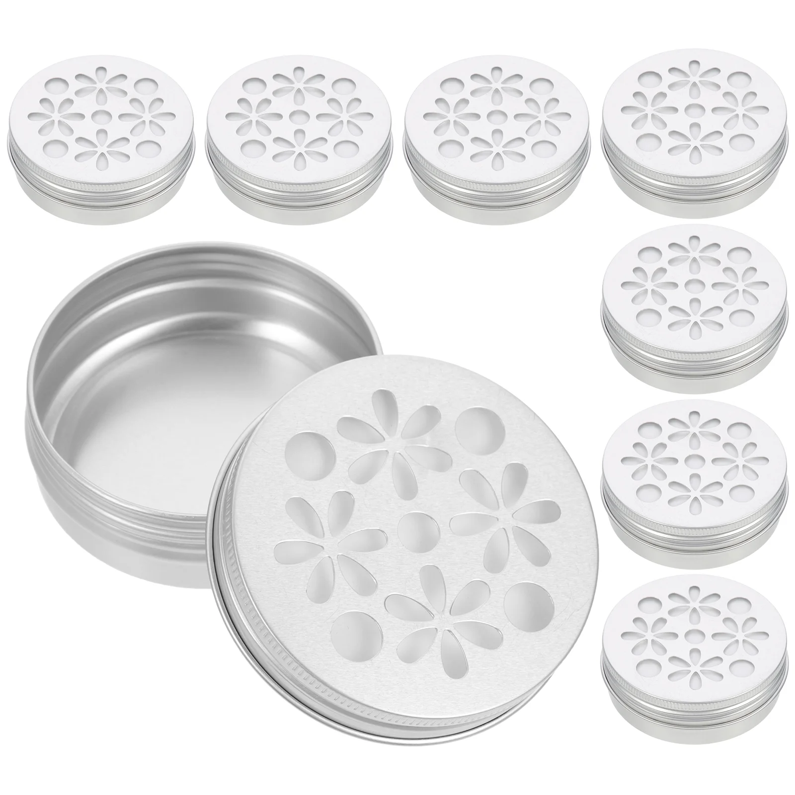 10 Pcs Hollow Threaded Aluminum Box Tins Baking Soda Container Holder Beer Toy Lightweight Aroma Diffuser