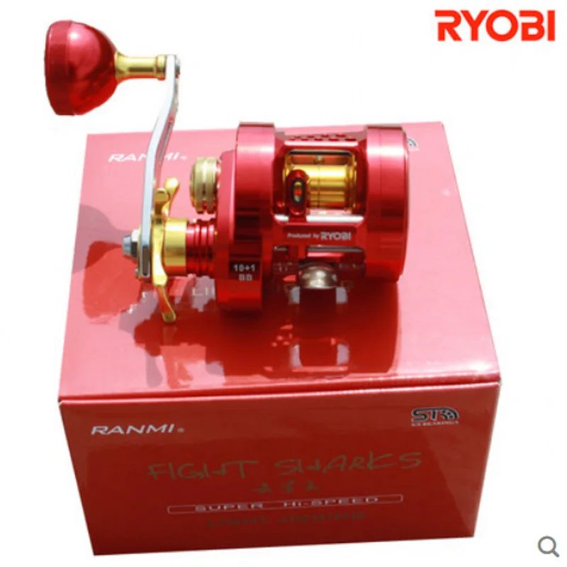 10+1BB Light JIgging Fishing Reel Max Drag 15kg Aluminium Body 6.8:1 Japan Ryobi Fishing Reels For Saltwater view 6