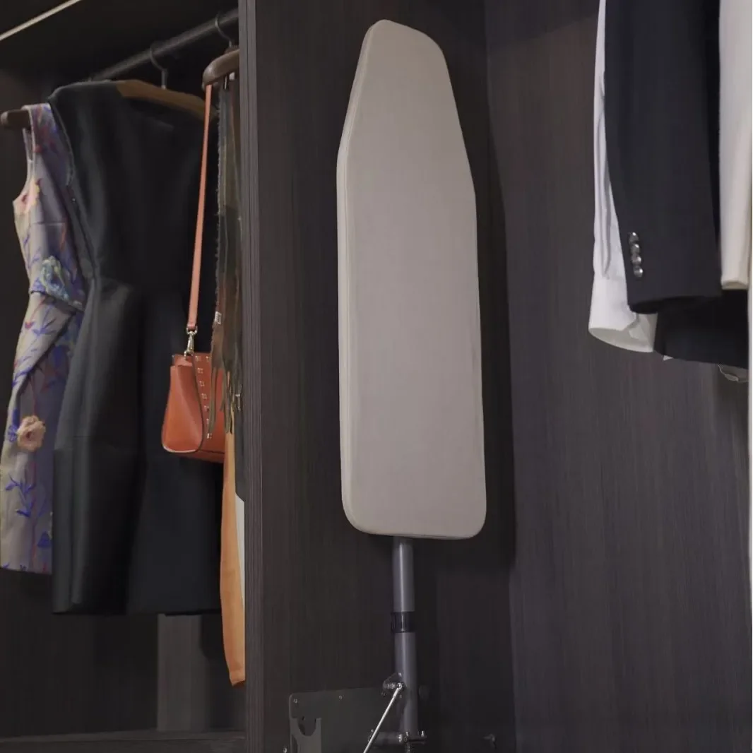 Cross-border special shot household cloakroom folding cabinet hidden side ironing board iron damping iron rack