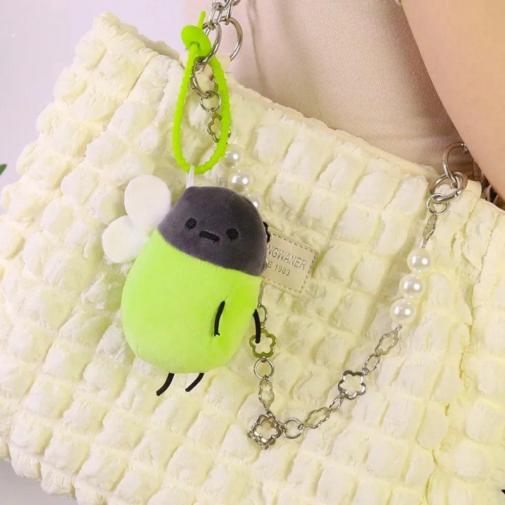 Cartone animato carino luminoso lucciola giocattoli di peluche carino ciondolo ragazza cuore decorazioni per la casa bellezza di Natale borsa delicata portachiavi regalo di compleanno