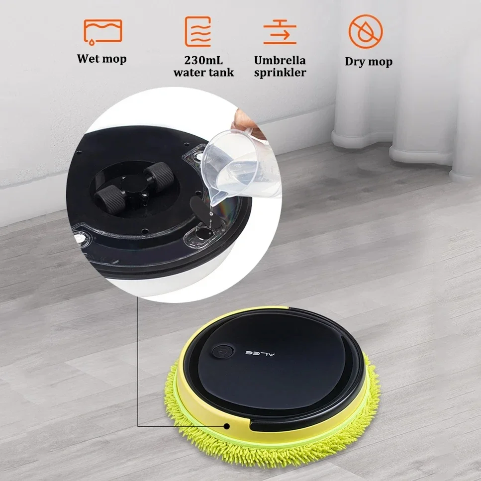 2024 New ALEE Automatically 4000mAh 230ML Water Tank Super Quiet Dry and Wet Sweep Robot Cleaner Rechargable Vacuum Cleaner Home