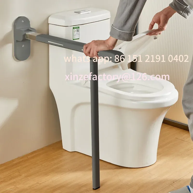 

Customizable Toilet Safety Rails Home Toilet Support Bar Pregnant Woman Fold Up Device Bathroom Safety Accessories