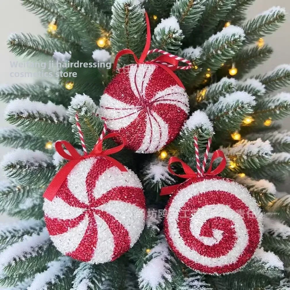 

Christmas Tree Decor Lollipop Shaped Foam Hanging Ornament for Holiday Home Decoration and Party Scene Use