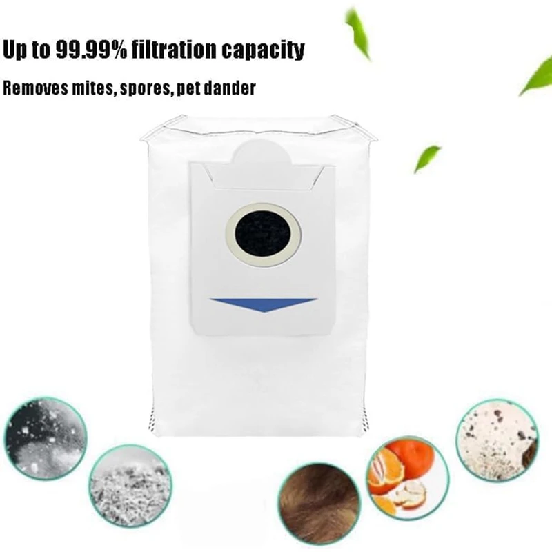 6PCS Dust Bags For Ecovacs Deebot X5 Pro/ X5 Omni/ X2 Omni/ X2/ X2 Pro/ DEX86 Robot Vacuums Cleaner Replacement Parts