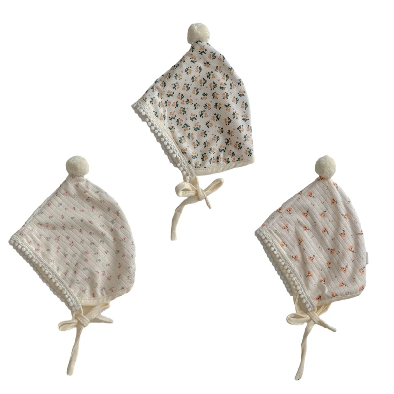 

Princess little girl Hat with Flower Pattern Breathable Hat for Spring Autumn Wear