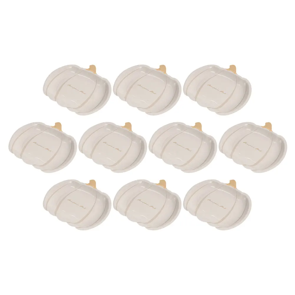 

10 Pcs 7 Inch Pumpkin Paper Plates Halloween Party Tableware Dessert Food Disposable Lightweight Fruit Cake Home Supply Kitchen