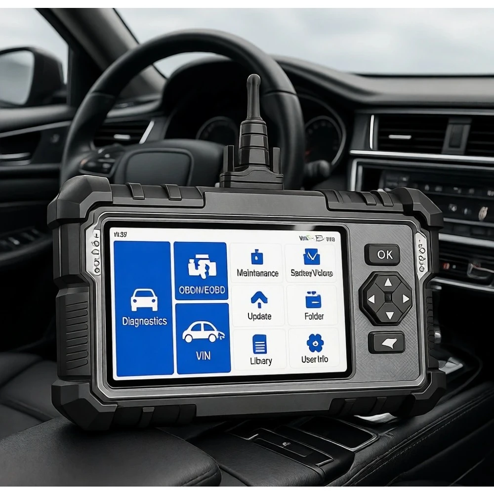 

OBD2 Scanner Oil Throttle TPMS BMS EPB Reset Engine ABS SRS Transmission AutoVIN Code Reader Battery Test