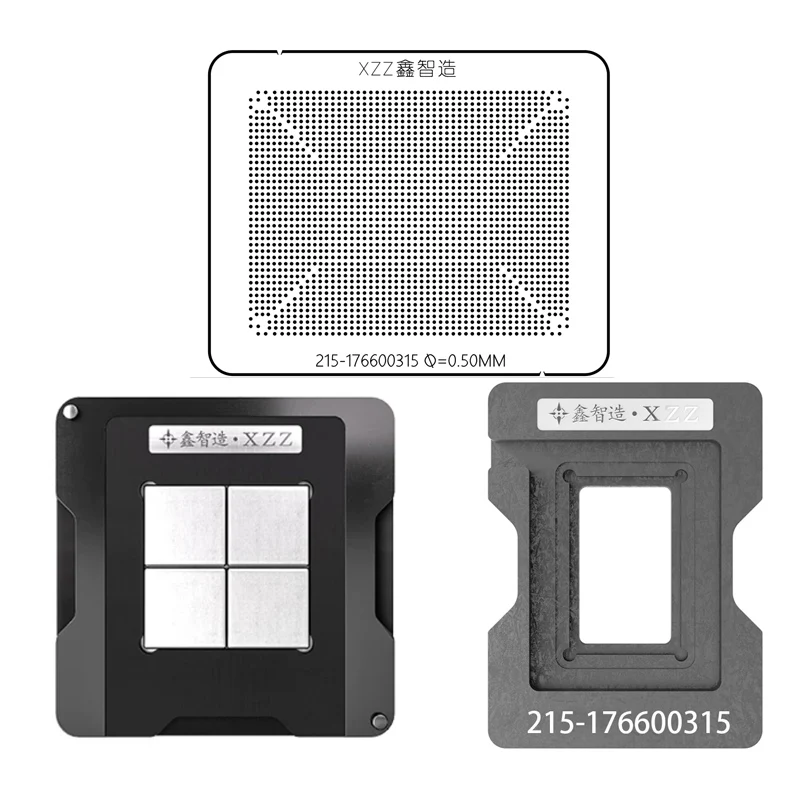 XZZ solder paste/solder ball stencil for AMD RX9070XT 215-176600315 direct heating tin plating platform