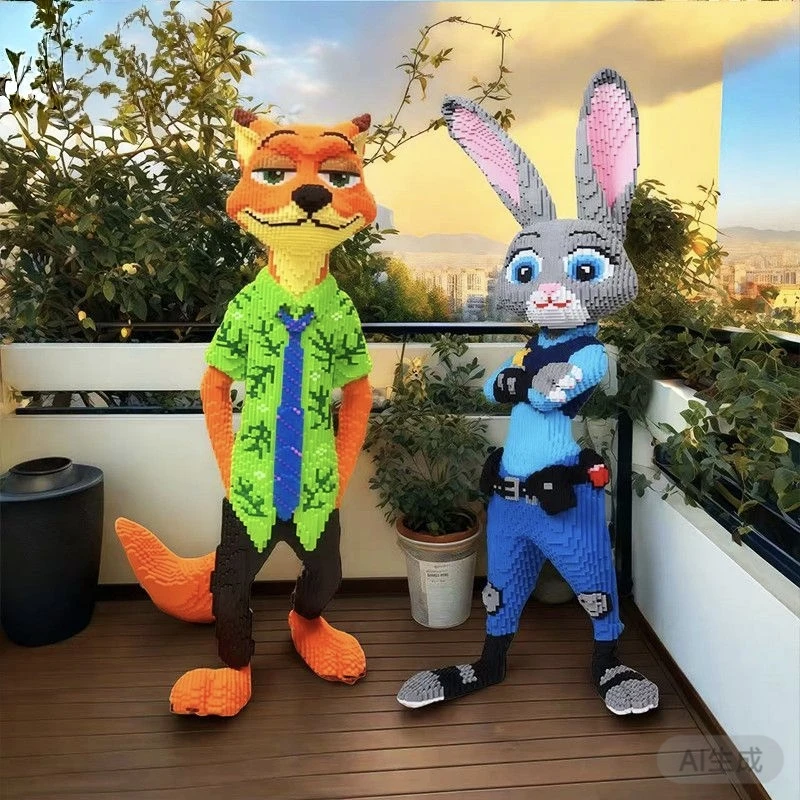 

5888 шт. строительные блоки Fox, идеальный декоративный элемент для гостиной, идеально подходит для подарков на Хэллоуин и Рождество, подходит для