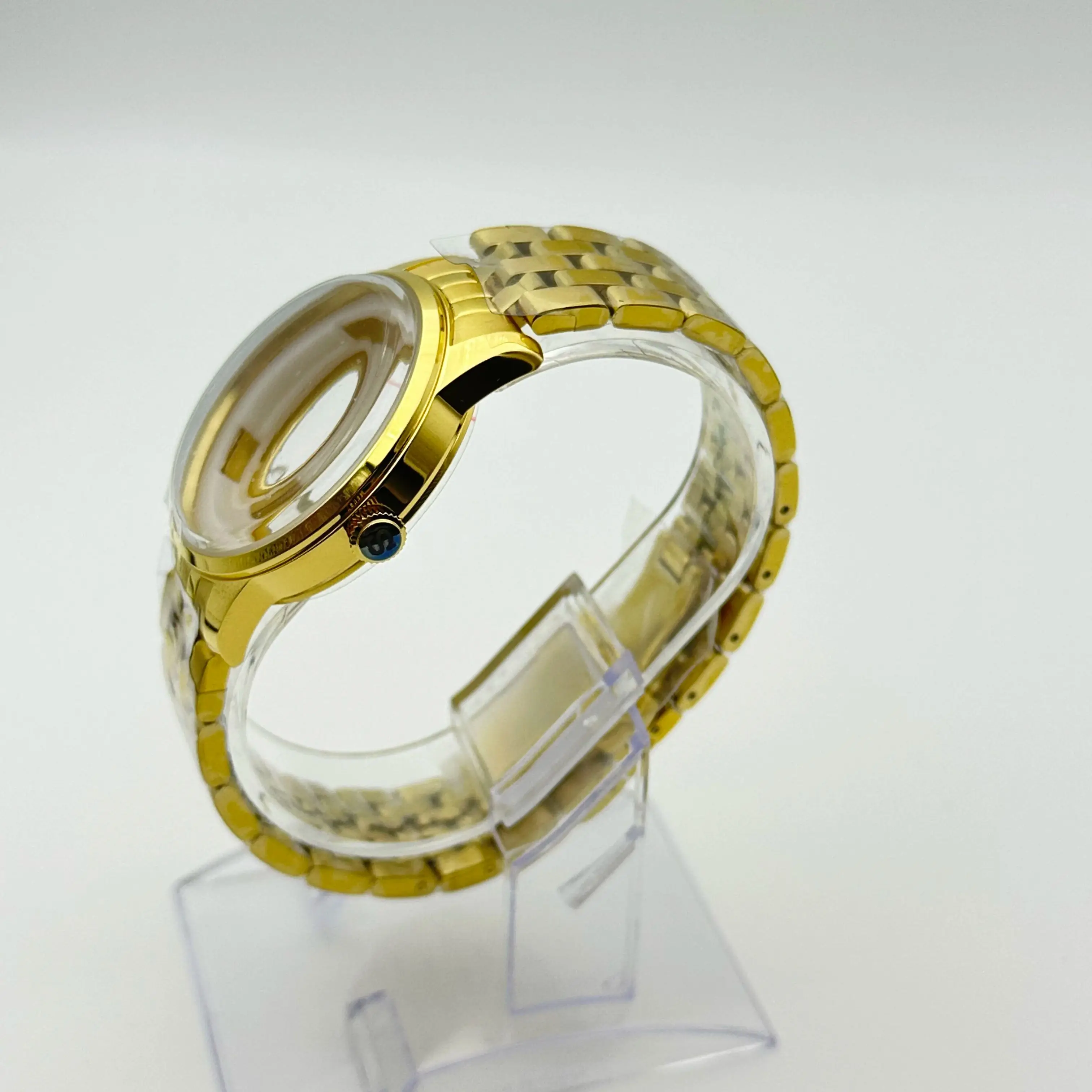 40.6mm men's cocktail case solid steel band