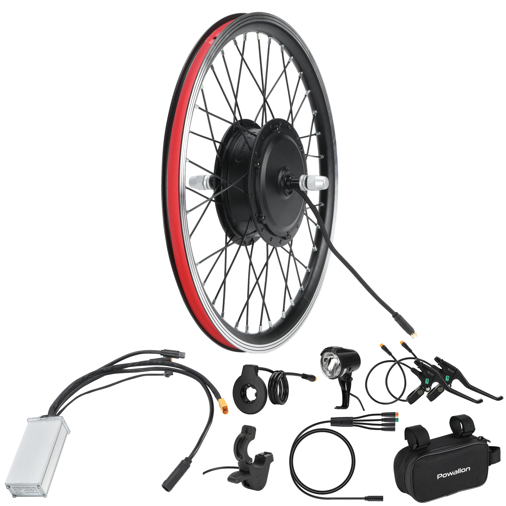 

BAFANG 20 Inch Electric Bike Conversion Kit - 48V 500W Front Wheel Motor Assembly with Controller, Display & Accessories