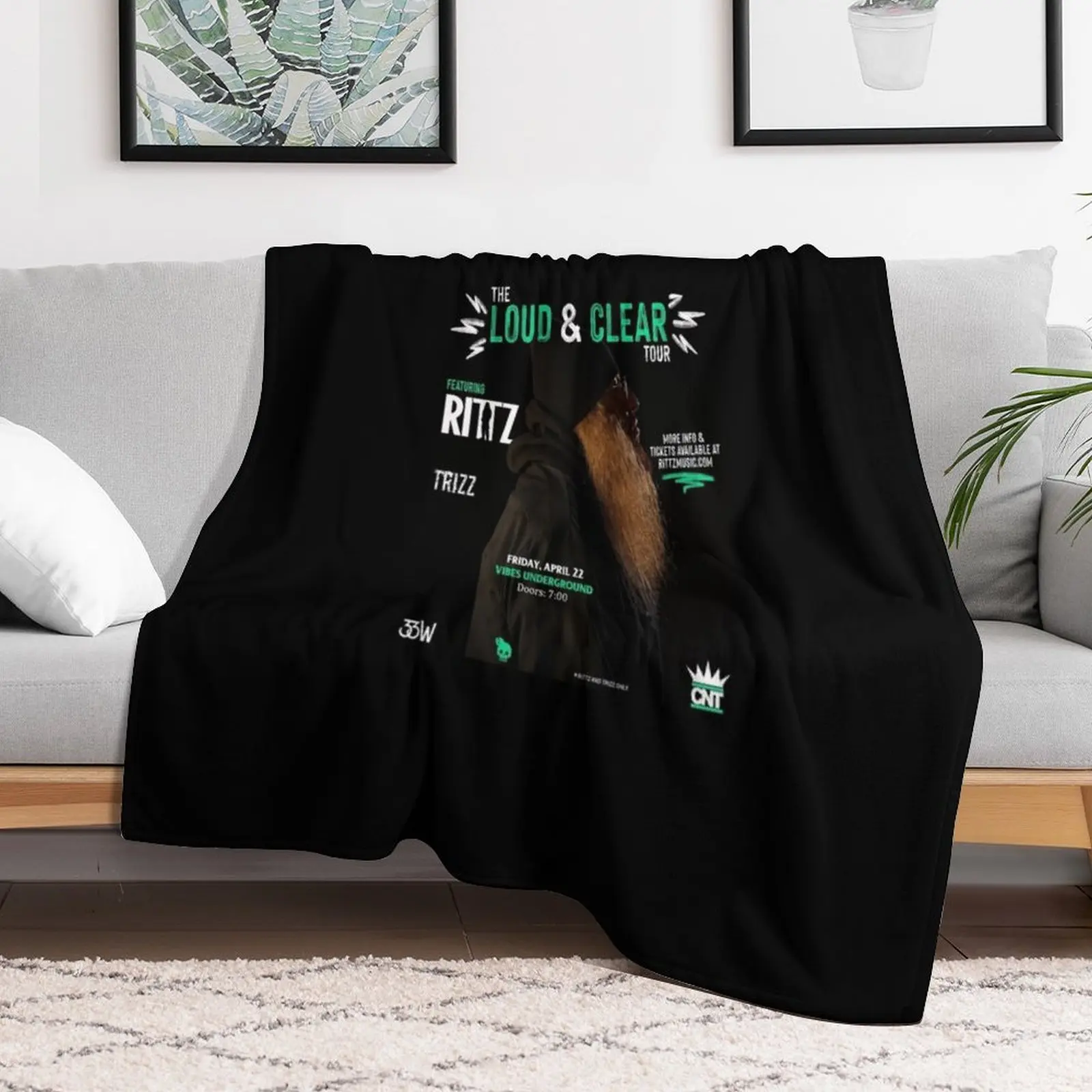 

Rittz The Loud N Clear Pullover Hoodie Throw Blanket Winter beds For Decorative Sofa Sofa Blankets