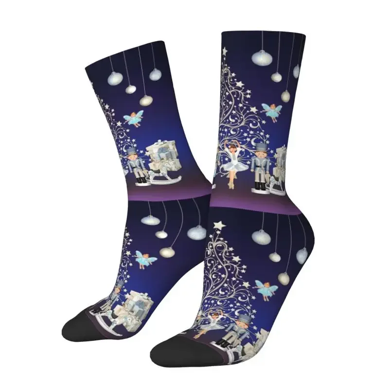 Nutcracker Christmas Ballet Scene Dress Socks Mens Womens Warm Fashion Novelty Crew Socks