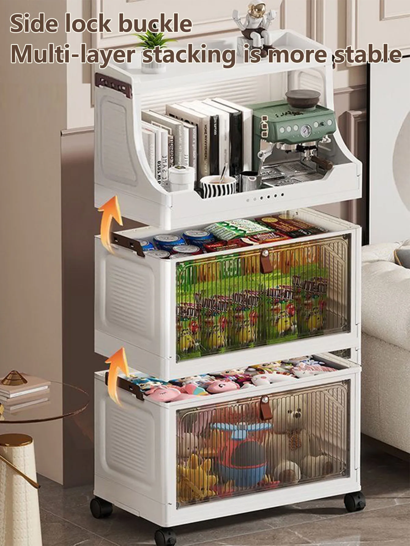 Foldable Children's Wardrobe Storage Cabinet Large Capacity Simple Baby Bedroom Multi-Cabinet Living Room Organizer