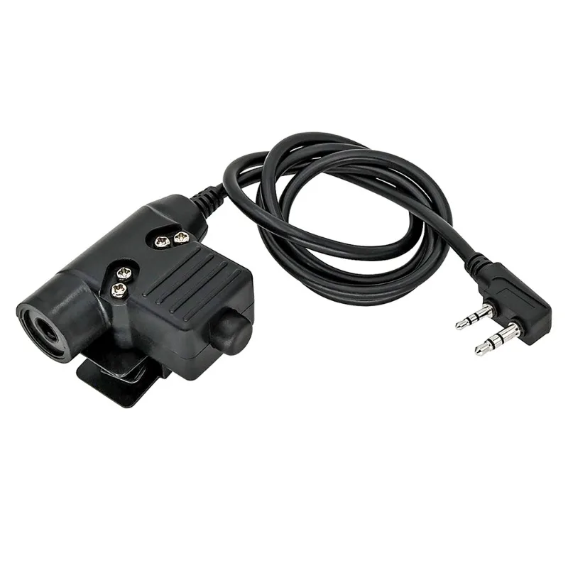 TAC-SKY Taktyczny zestaw słuchawkowy ARC Rail Mount Silikonowe nauszniki Jednostronny zestaw słuchawkowy z U94 PTT do radiotelefonów Baofeng UV5R UV82