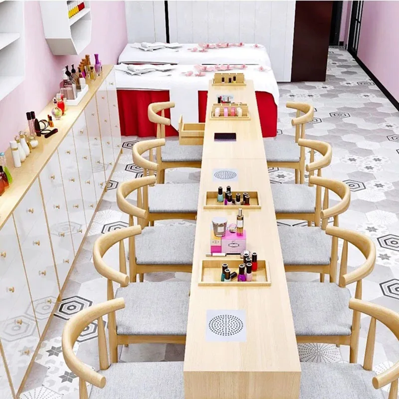 Nail Table Manicure Desk Makeup Storage Organizer Salon Supplies Equipment Beauty Furniture Professional Aesthetic Tables Chair