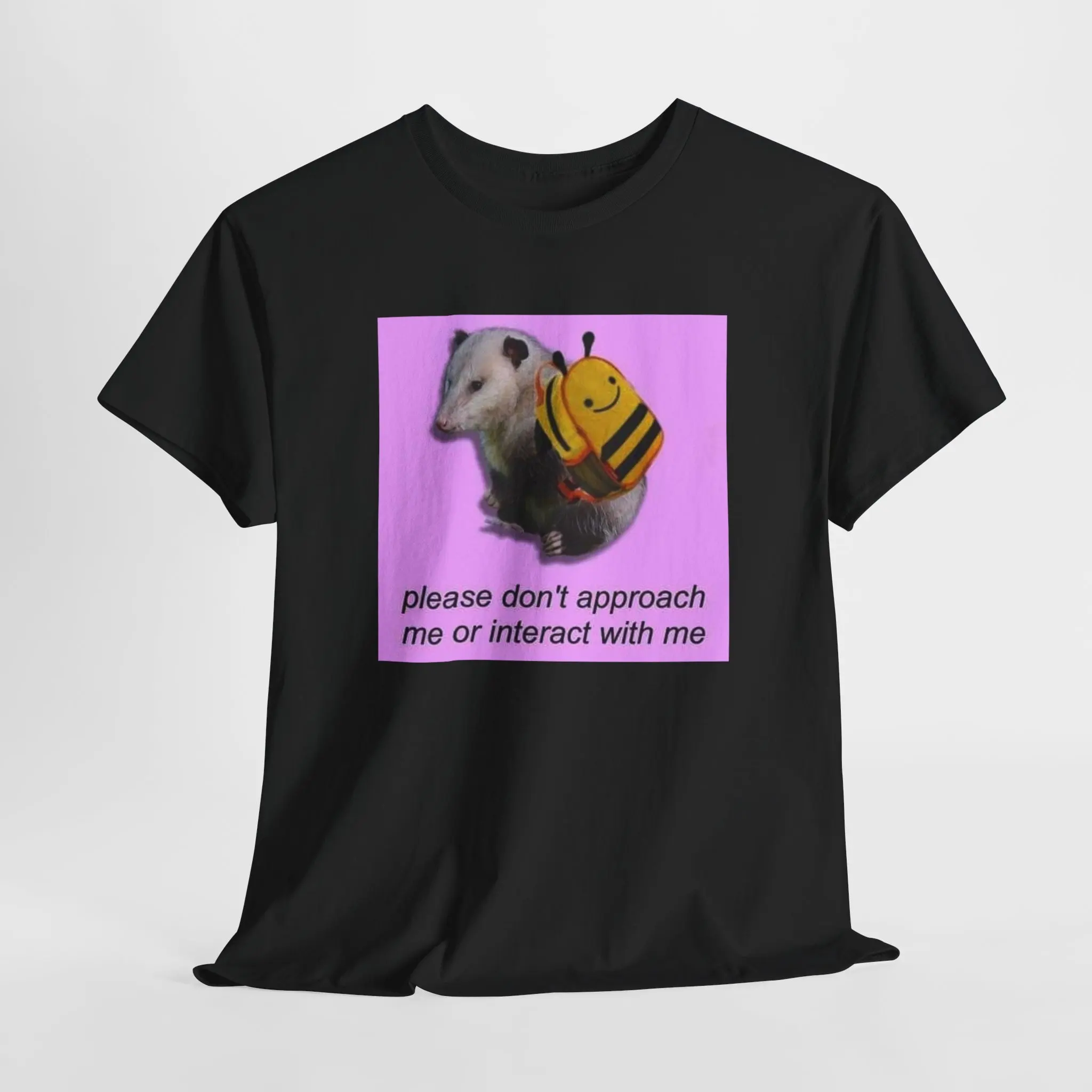 Please Dont Approach Possum Male Or Female Cotton T Shirt 6 Colors Available Funny Parody Meme