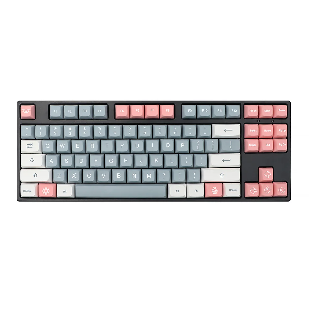 Teclas PBT de perfil GMK-KEY XDA, teclas personalizadas rosas bonitas, juego de 138 teclas para Teclado mecánico de juegos, teclas iso Castle in the Sky