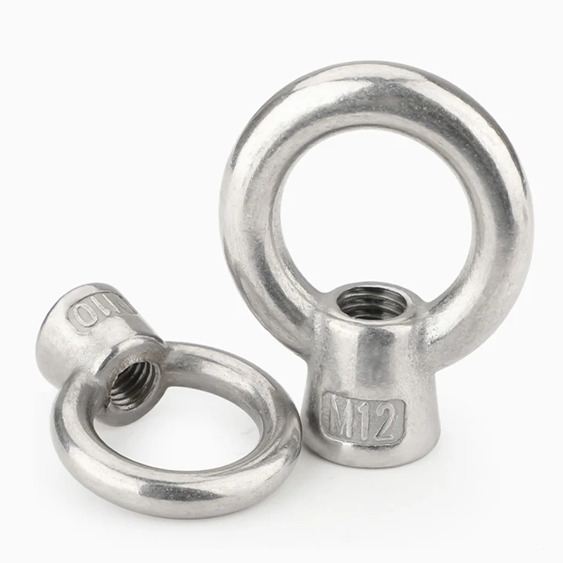 1pcs M6-M24 Thread 304 Stainless Steel Ring Shape Eyed Threaded Nuts Japanese Style Lifting Eye Nut