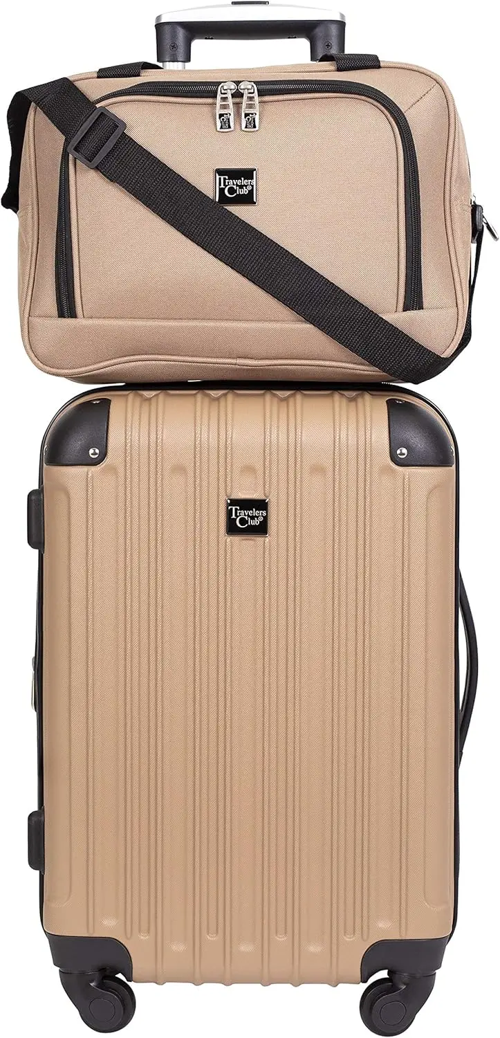 Midtown Hardside bagagem viagens, Tan, 4-Piece Set