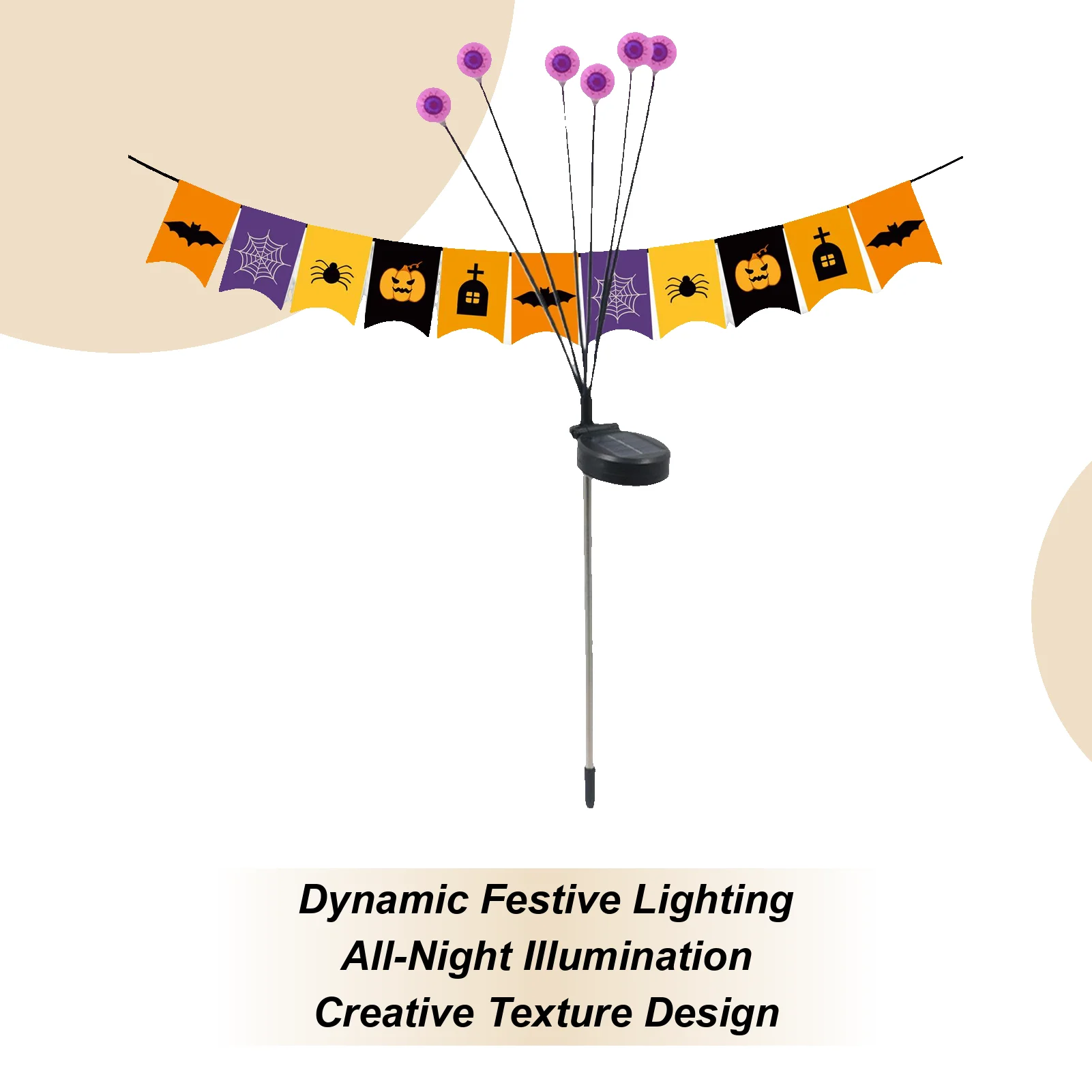 Solar Eyeball Halloween Lights Outdoor LED Solar Halloween Lights With Eyeball Path Lanterns Swaying Firefly Decor Lighting