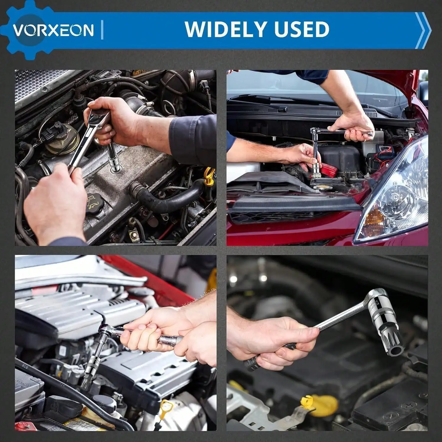 10 قطعة 3 أحجام XZN الثلاثي مربع سبلاين بت مجموعة مقابس 4 مللي متر-18 مللي متر S2 سبائك الصلب بت المقبس أداة مع تعزيز حقيبة للتخزين #6