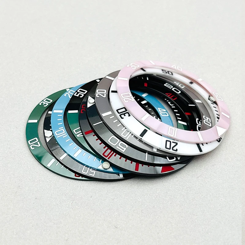 38 مللي متر الرجال ساعة ميكانيكية حالة منحدر السيراميك الحافة إدراج حلقة القطر الداخلي 30.5 مللي متر يناسب ساعة الفرعية استبدال إصلاح أجزاء