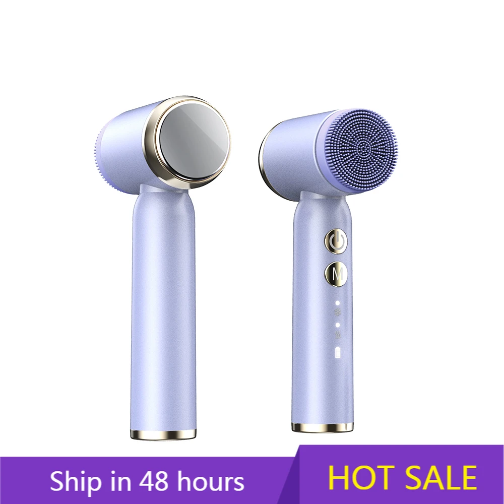 

YTYIN Facial Cleansing Brush Exfoliating Cleanser Silicone Cleansing Kit Wash Mask Exfoliator Electric Cleanser Dry Set Makeup B