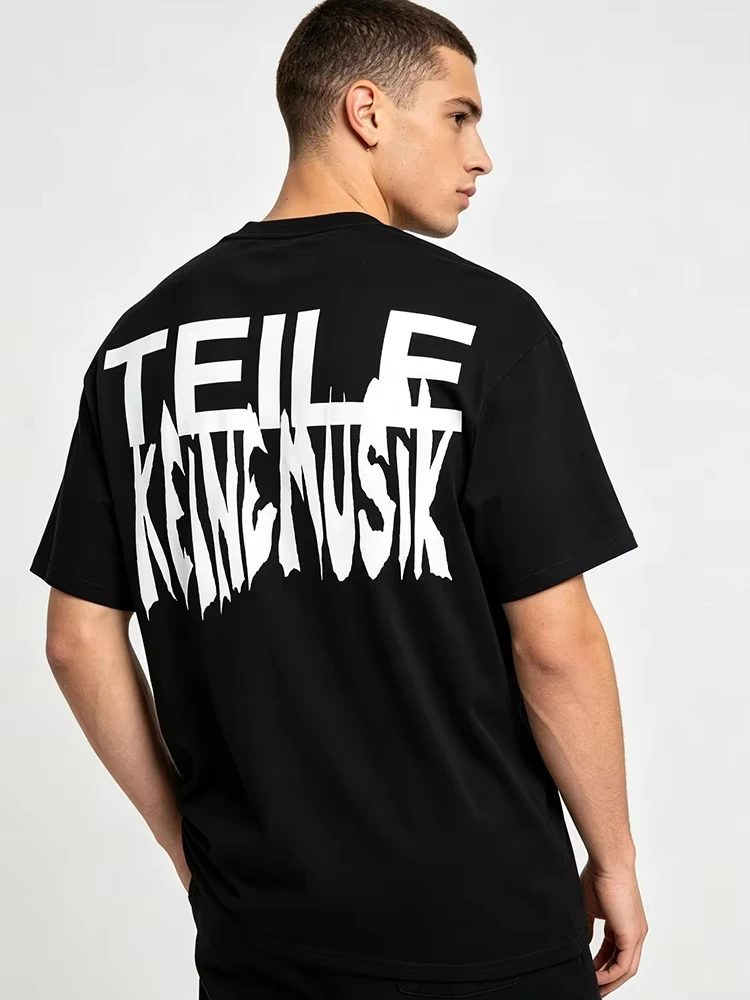 2026 new Pure cotton short-sleeved T-shirt with portrait lettering print casual sportswear style loose-fitting daily wear top