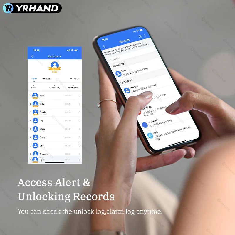 Digital Fingerprint Glass Door Lock, Controle Remoto, Bluetooth, TTLock App, Cartão de Código, Keyless Smart Lock, Google Home, Alexa
