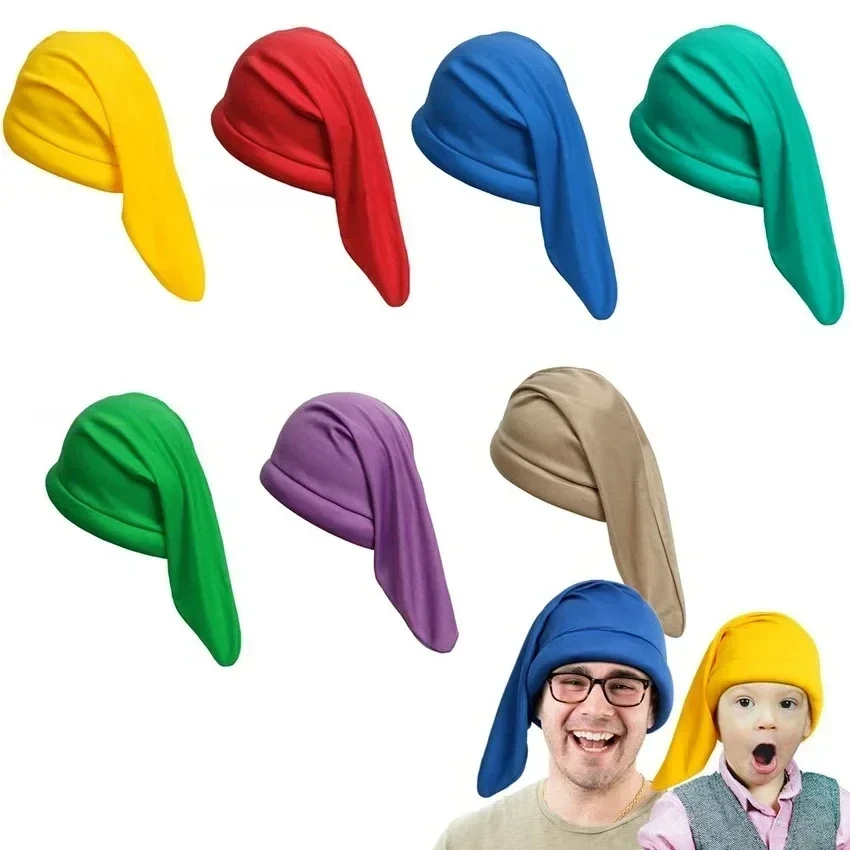 

7color Toddler Gnome Hat for Boy Christmas Elf Costume Fairy Tale Dwarfs Cosplay for Halloween Carnival Party Kids Accessories