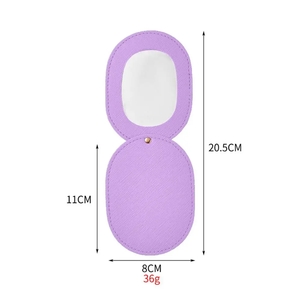 

Round Leather Rotating Mirror Mini No Deformation Round Beauty Mirror 360 Degree Rotation Folding Pocket Mirror Desktop