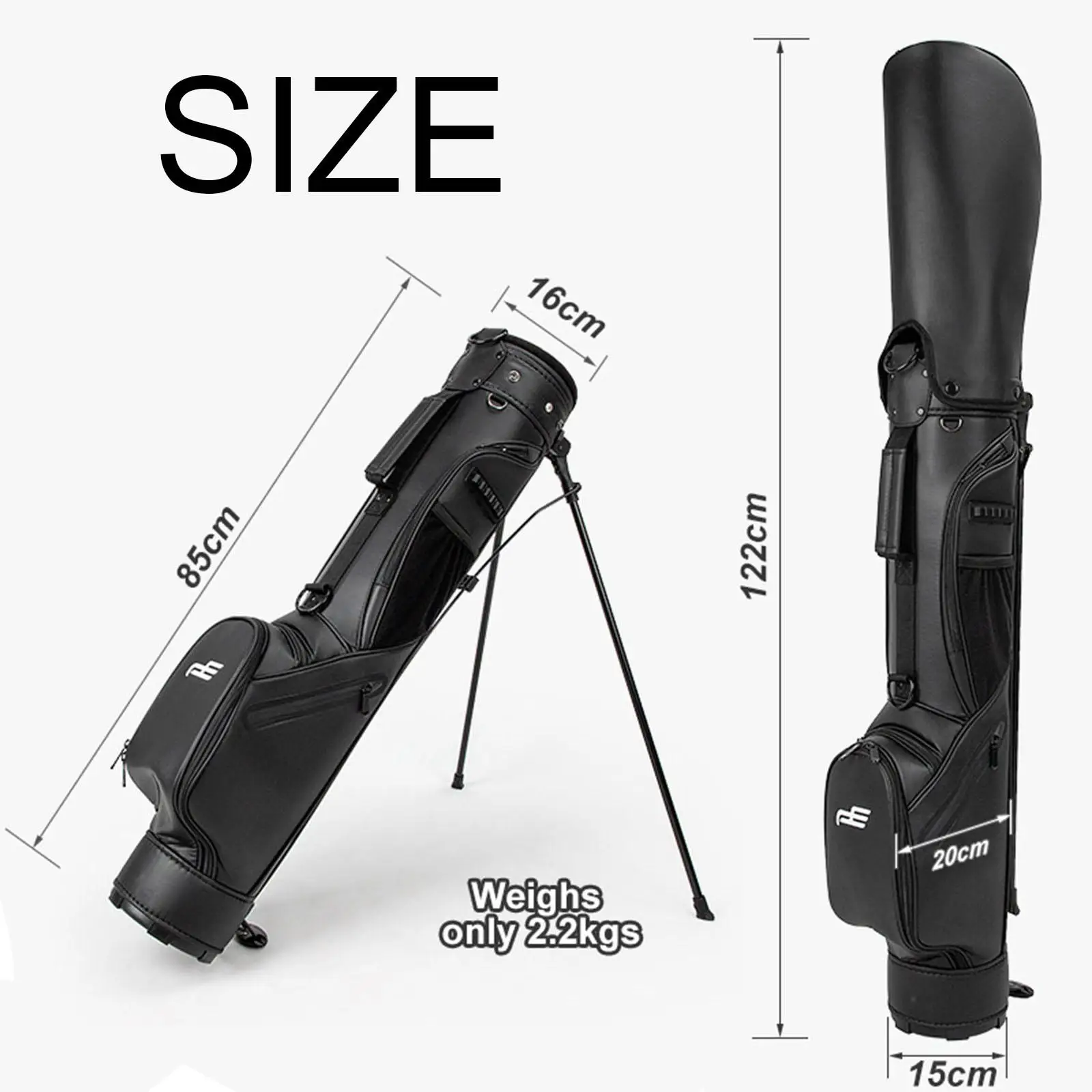 

Golf Stand Bag with Padded Strap Portable Golf Clubs Bag Holding 7 Clubs Travel Bag with Bracket for Driving Range Golfer Gifts