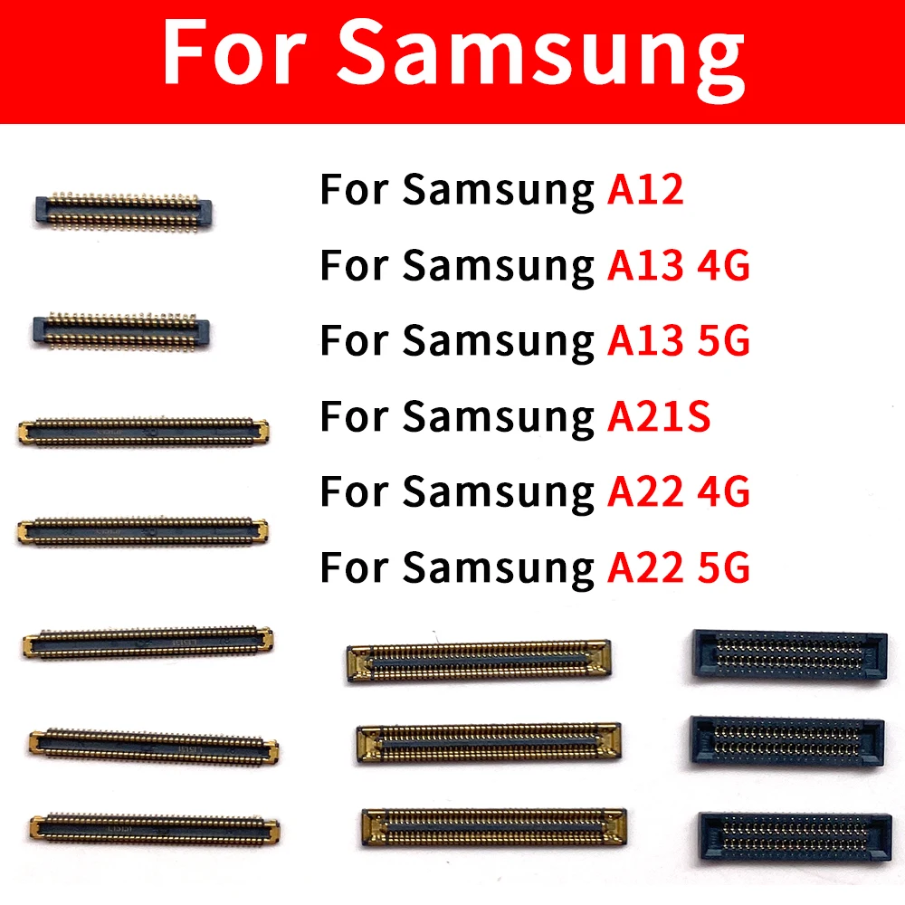 10Pcs/Lot For Samsung A12 A13 4G 5G A21S A22 4G 5G LCD Display Screen Flex FPC Connector Plug Jack On Board Motherboard Parts