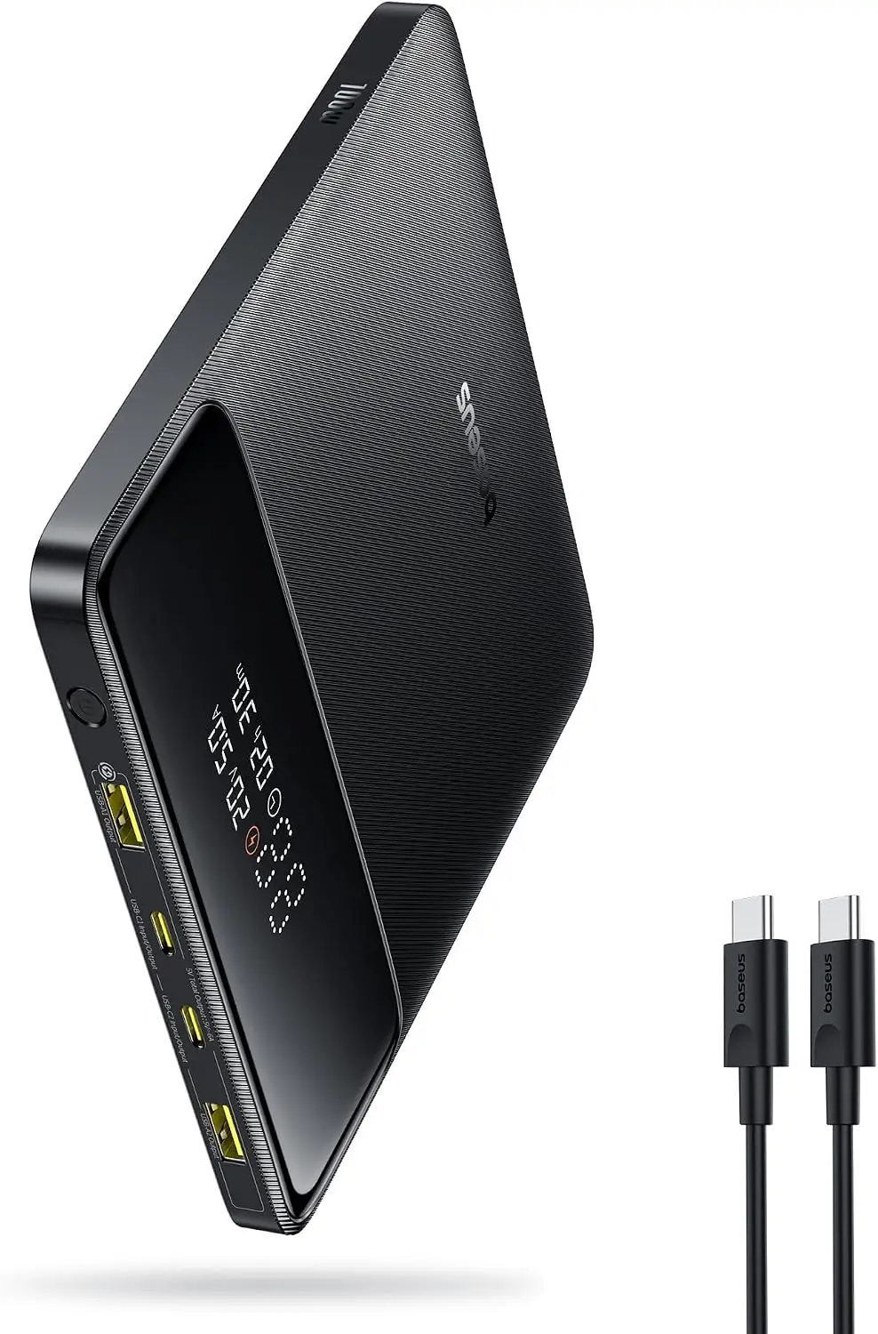 Baseus 100W 20000mAh Laptop Power Bank 2 USB‑C 2 USB‑A PD Fast Charging For Steam Deck MacBook iPad iPhone Samsung