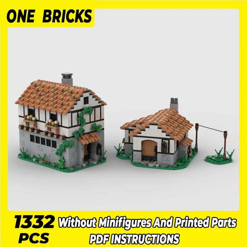 

Medieval Building Model Moc Building Bricks Tavern And Cottage Technology Modular Blocks Gifts Christmas Toys DIY Sets Assembly