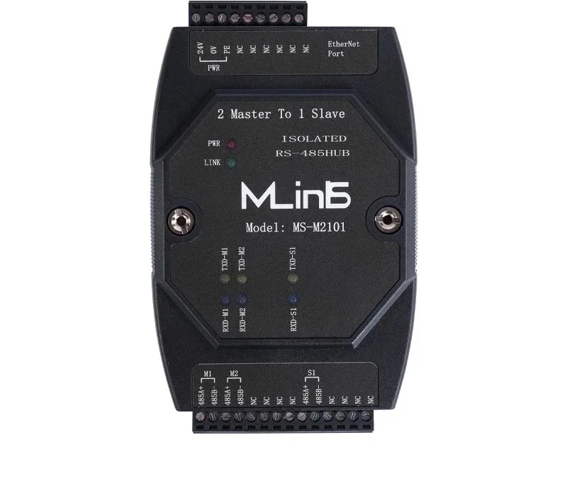 RS485 HUB repeater allocates extended cache with two masters and one slave for multi host Moudbus data serial port sharing