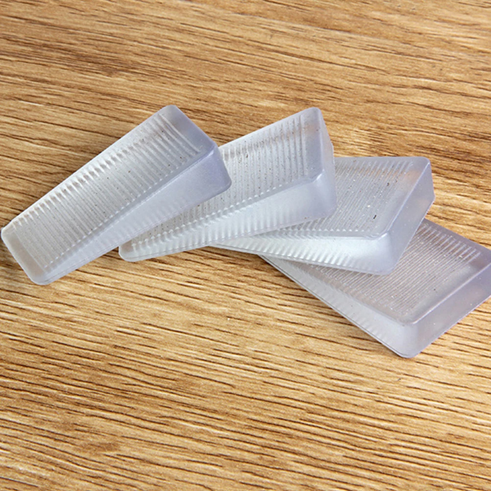 

16 Pcs Wedge-shaped Foot Pad Furniture Shims Leveling Floor Table Toilet Doorstop Leg Clear for Levelling