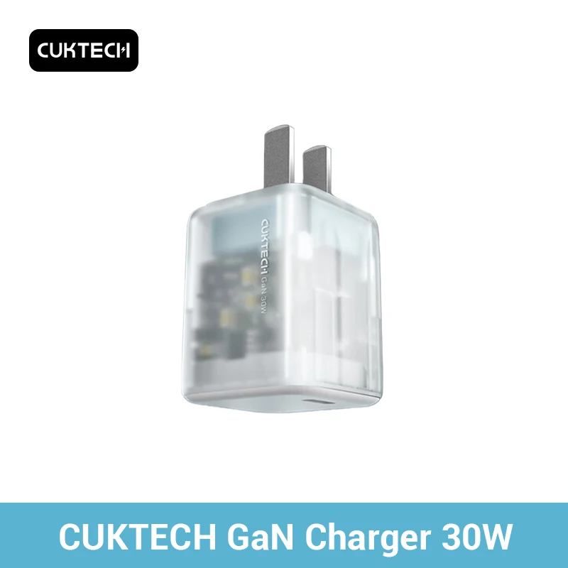 CUKTECH GaN Charger 30W Mini USB-C Fast Charger For iPhone 14 15 16 Pro Max Galaxy S24U MacBook Fast Charger Laptop PD Charger