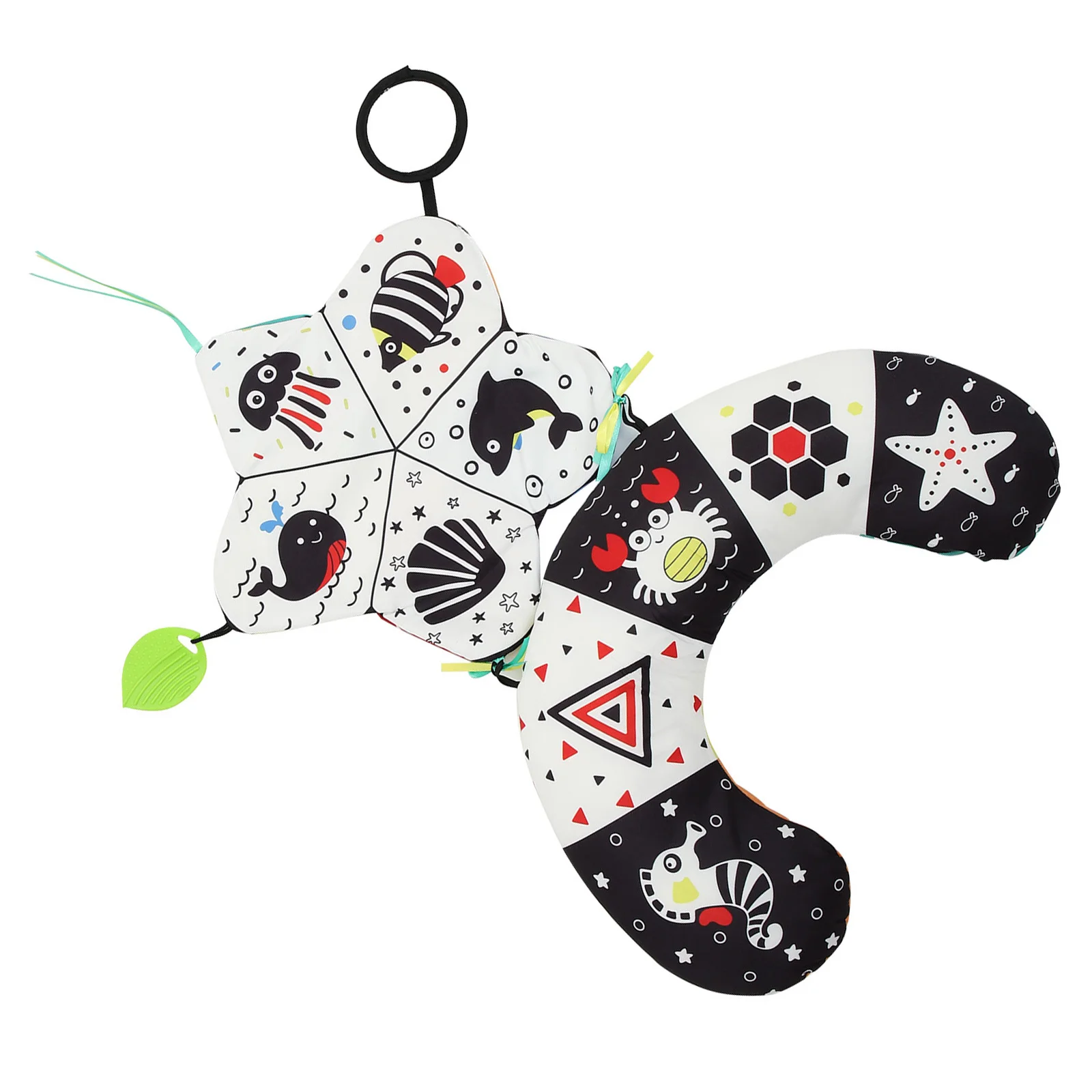 وسادة وقت البطن للأطفال من BESTonZON لحديثي الولادة من عمر 0 إلى 6 أشهر، سجادة لعب حسية من القطن خفيفة الوزن لعبة التفاعل بين الوالدين والطفل #2