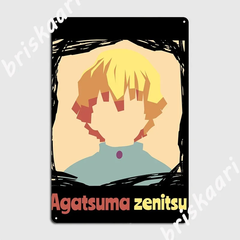 Agatsuma Zenitsu Metal Plaque Poster Club Party Home Poster Personalized Tin Sign Poster