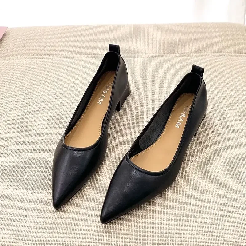 Women\'s Shoes Korean Style Ladies Pumps Non Slip Formal Luxury Genuine Mark Chic And Elegant With Hot Trendy Point On Young