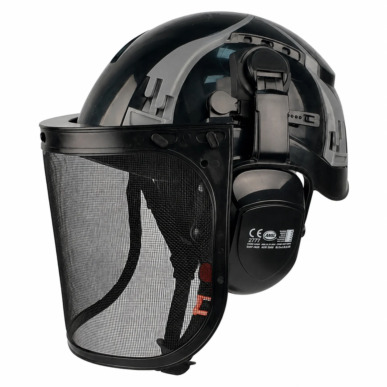 CE ANSI 3 in 1 Forestry Safety Helmet Set Mesh Visor Earmuffs Chainsaw Logging Hard Hat Arborist Protective Work Cap
