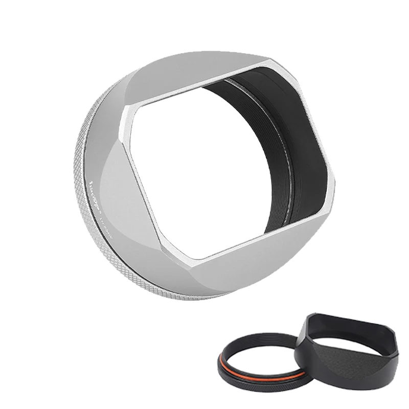 

Metal Square Lens Hood with 49mm Adapter Ring for Fujifilm Fuji X100V X100VI Camera