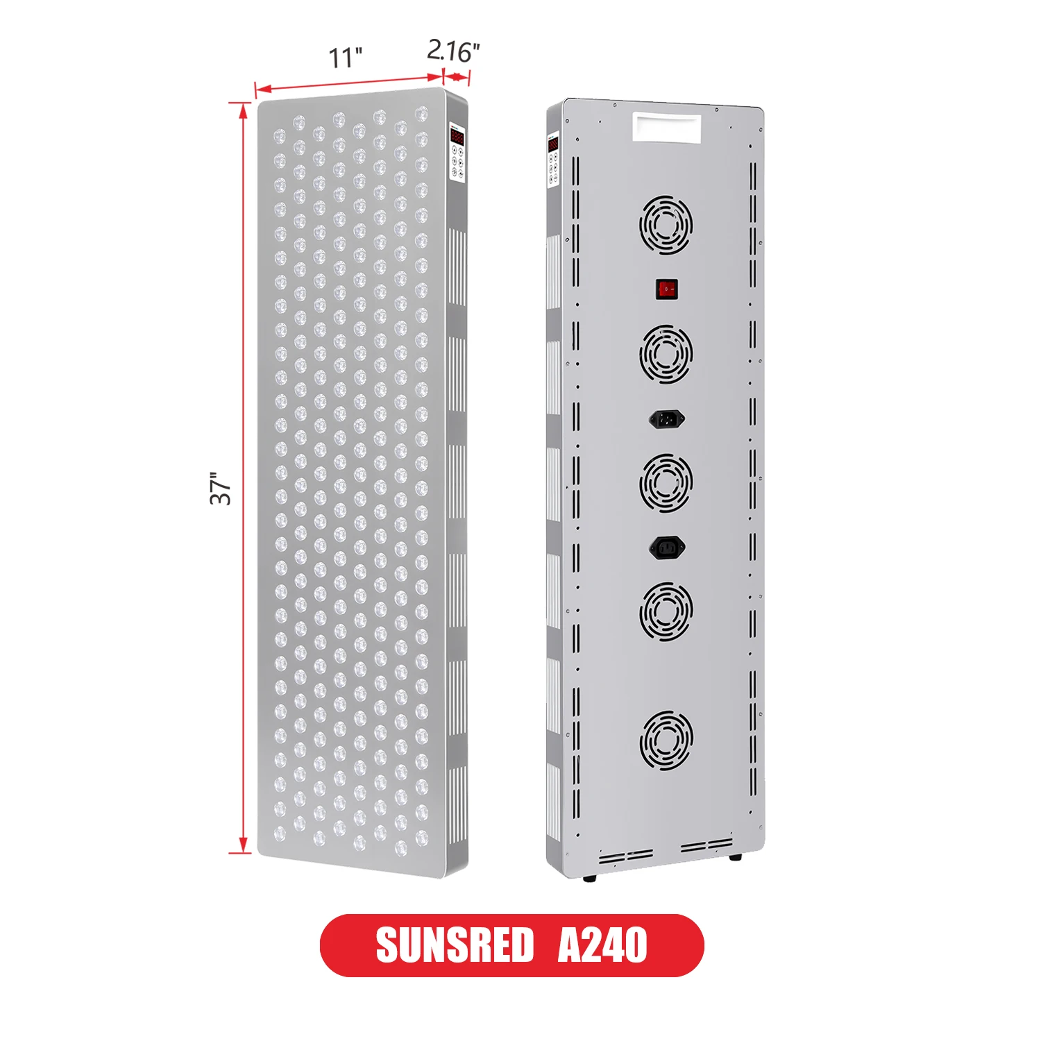 Sunsred Touching Screen Led Red Light Therapy Panel With Remoter 320LEDs 1600w Pulse And Dimmer Infrared Light Therapy