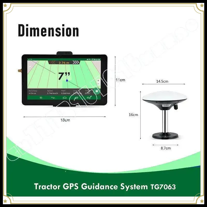 7-Inch Agricultural GPS Navigation System GLONASS/GNSS Tractor Spot Agricultural Navigation