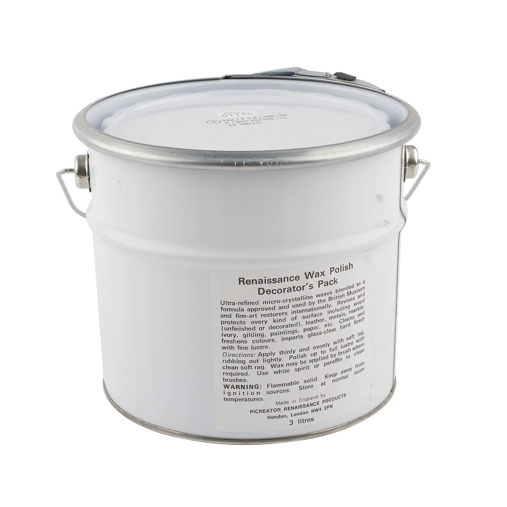 Renaissance Wax Micro Crystalline Wax Polish 3 Litre Wax Protective Coating For Jewelry Metal Stone Repair Maintenance